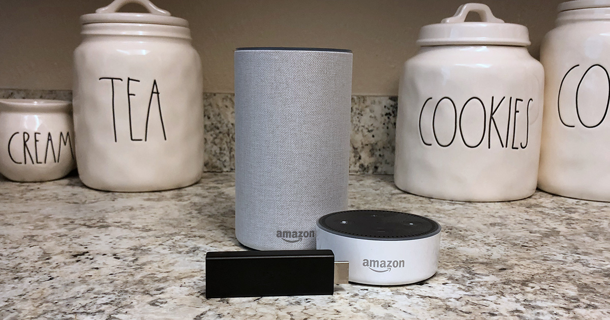 amazon echo devices on kitchen counter that we asked keto questions to