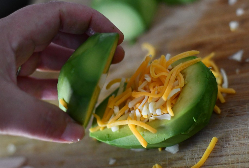 avocado stuffed with cheese