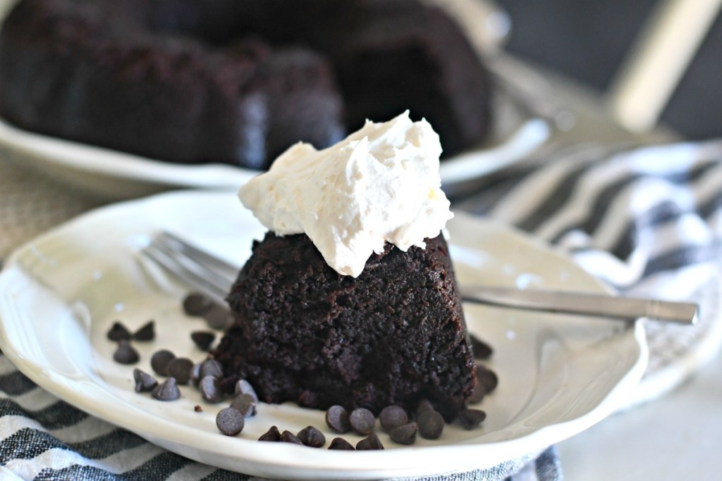 slice of keto chocolate cake on the table