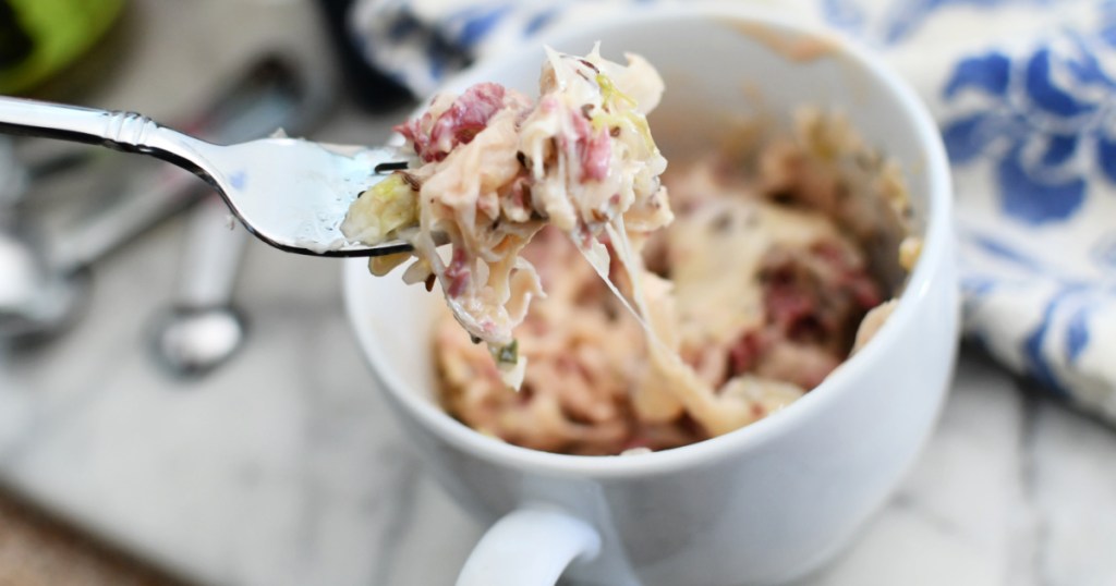 easy reuben in a mug