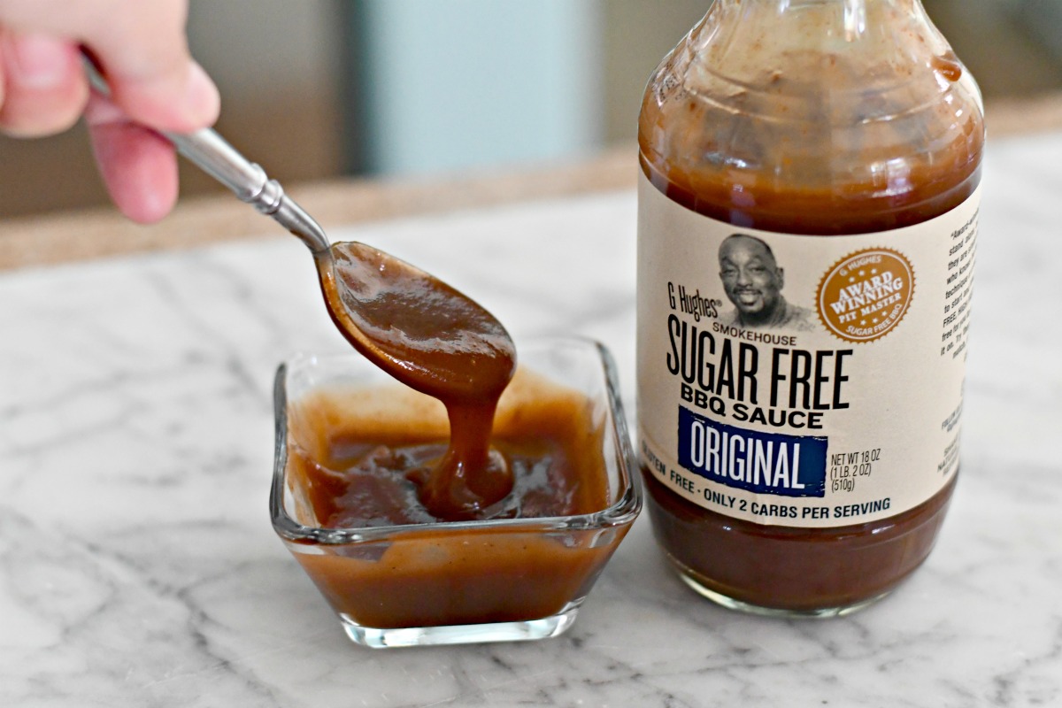 g hughes bbq sauce on a spoon 