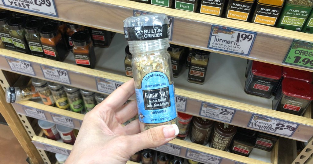 garlic salt seasoning blend grinder from trader joe's