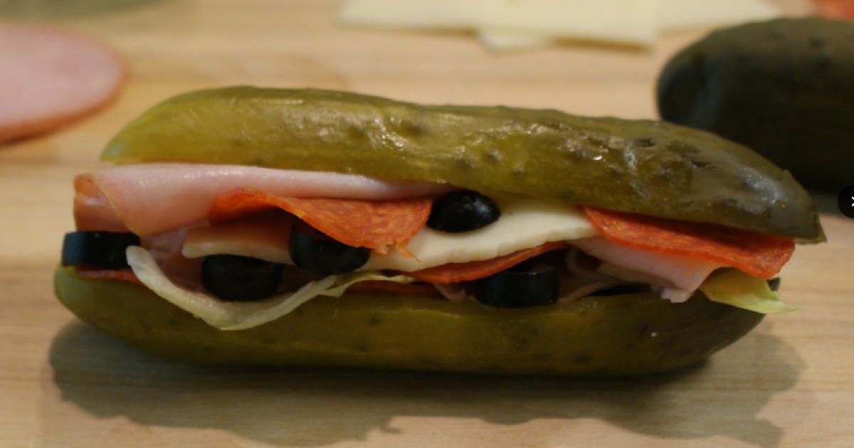 Breadless Keto Sandwich On A Pickle Breadless Keto Sandwich On A Pickle