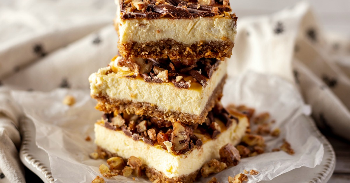 Keto Pecan Cheesecake Bars LowCarb Dessert Recipe