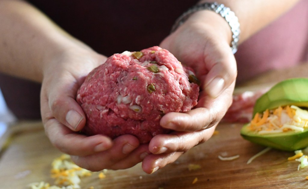 making ground beef ball