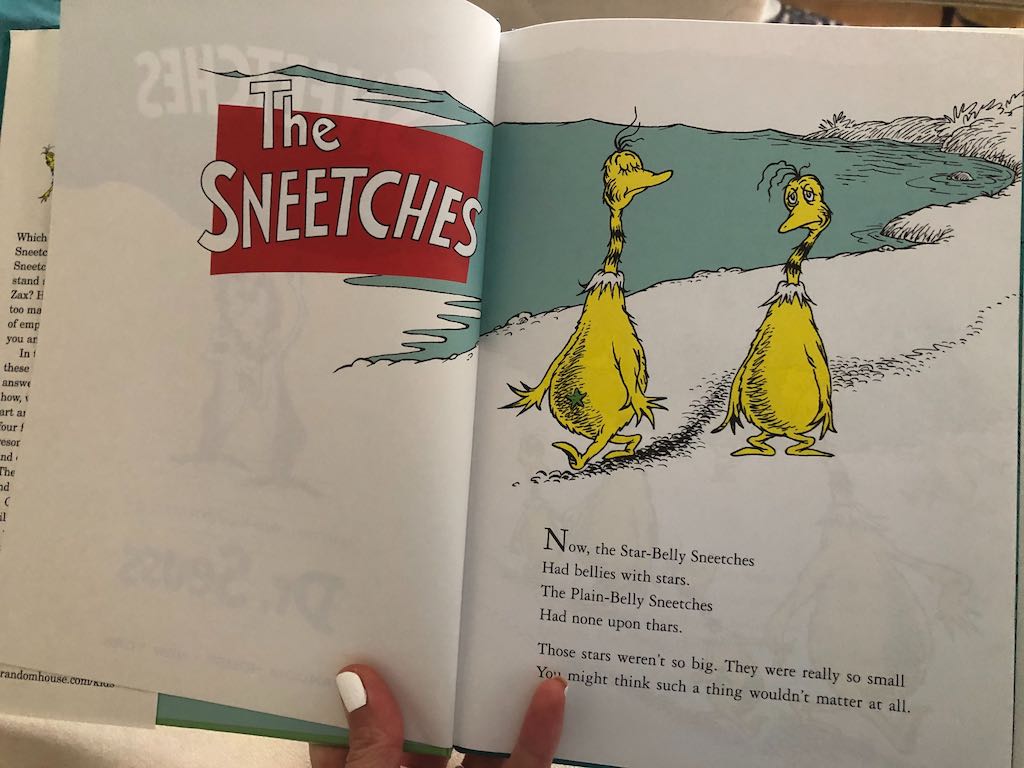 The Sneetches book opened up 