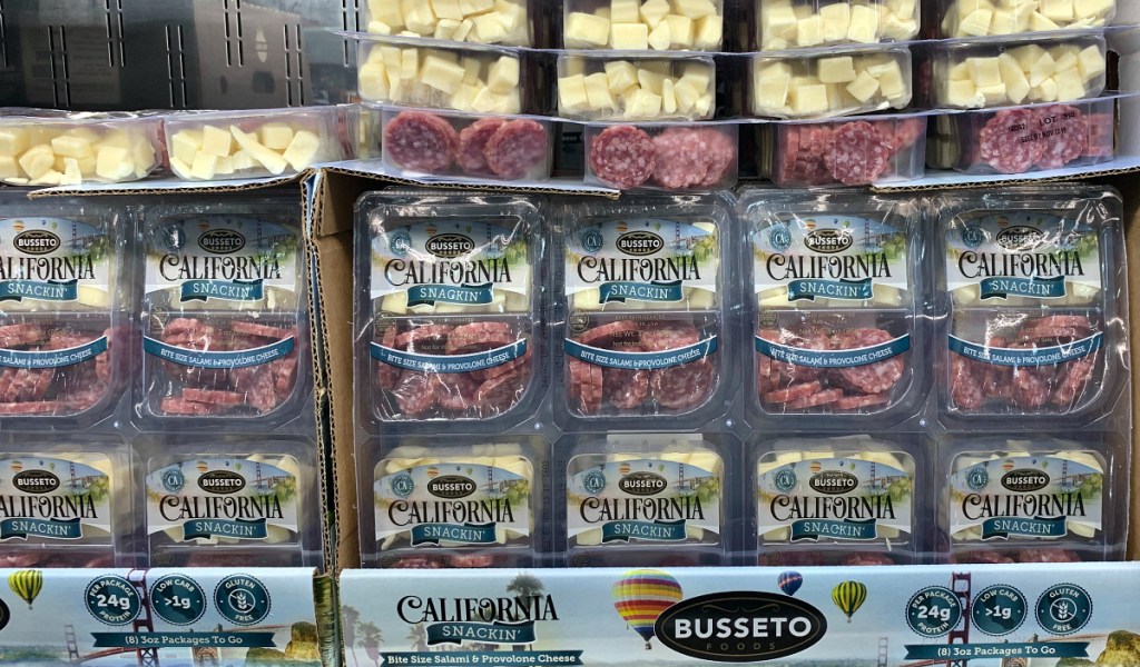 Busseto Foods California Snackin' Bite Size Salami & Provolone Cheese 8-Packs