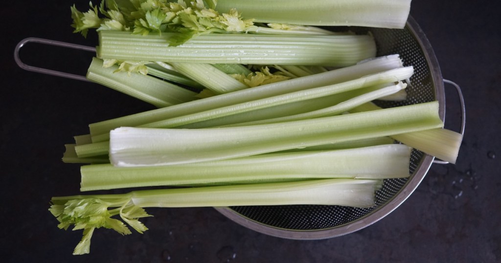 celery in colander