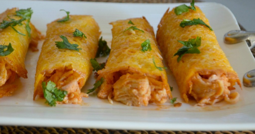 chicken taquitos on plate 