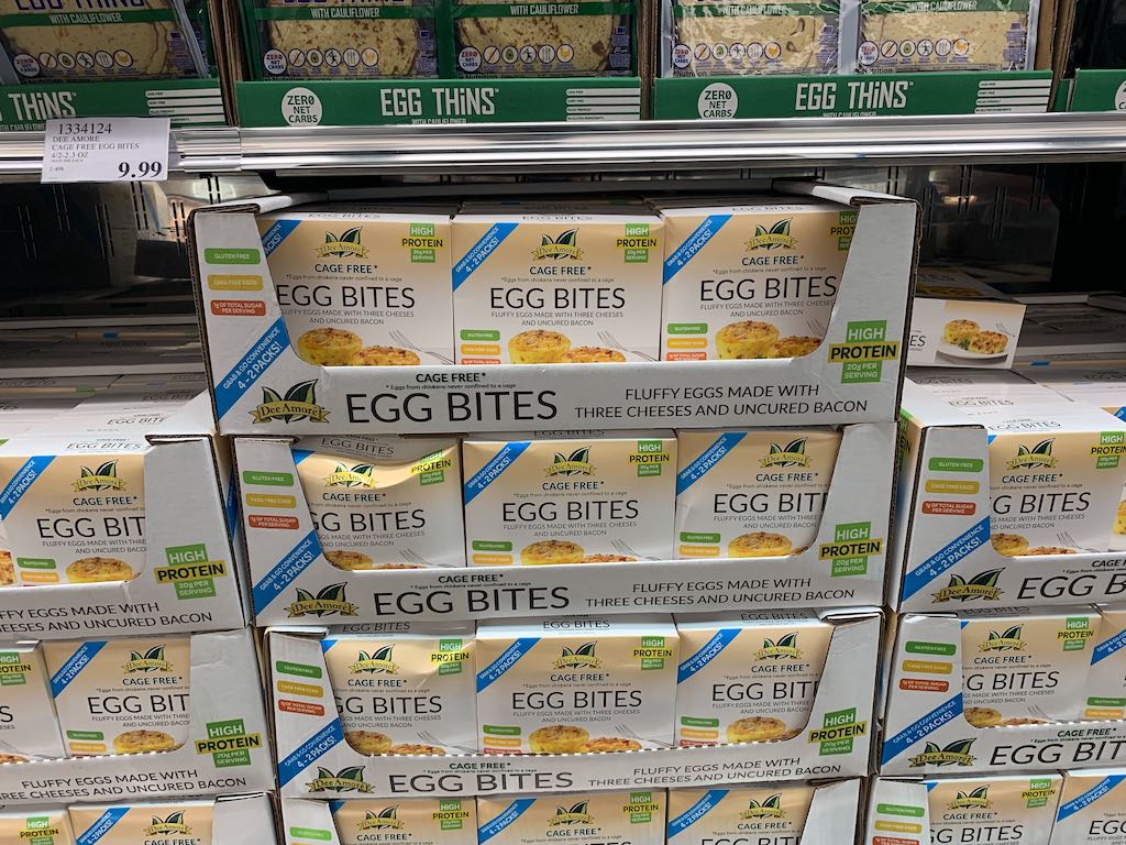 Egg Bites packages at Costco 