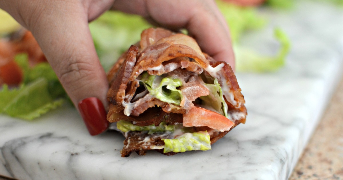 Keto Blt Sushi Roll Low Carb Appetizer Snack Idea