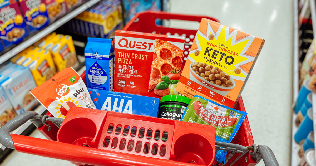 Target keto grocery items in cart