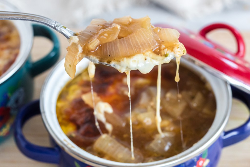 spoonful of French Onion soup