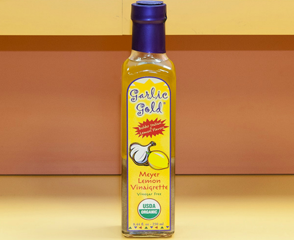 Garlic Gold Meyer Lemon keto salad dressing