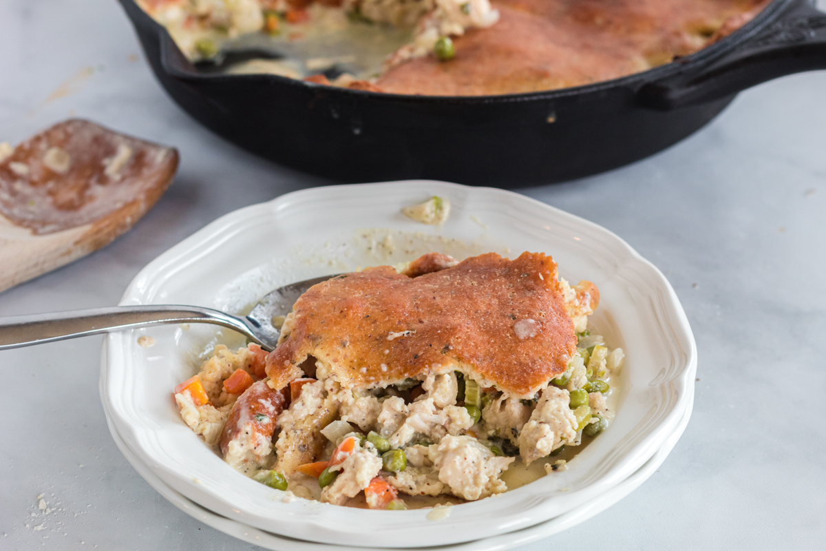 Keto Chicken Pot Pie Recipe | Easy One Skillet Dinner Idea