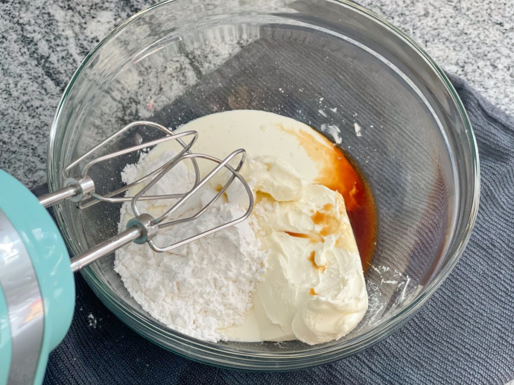 cream cheese filling for Keto Pumpkin Roll