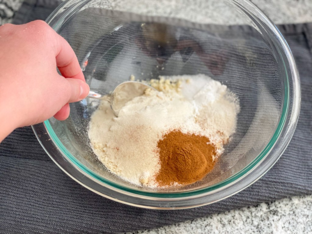 dry ingredients in a mixing bowl