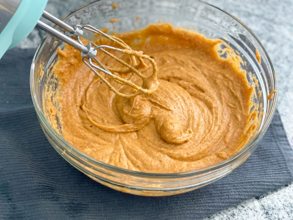 batter for Keto Pumpkin Roll