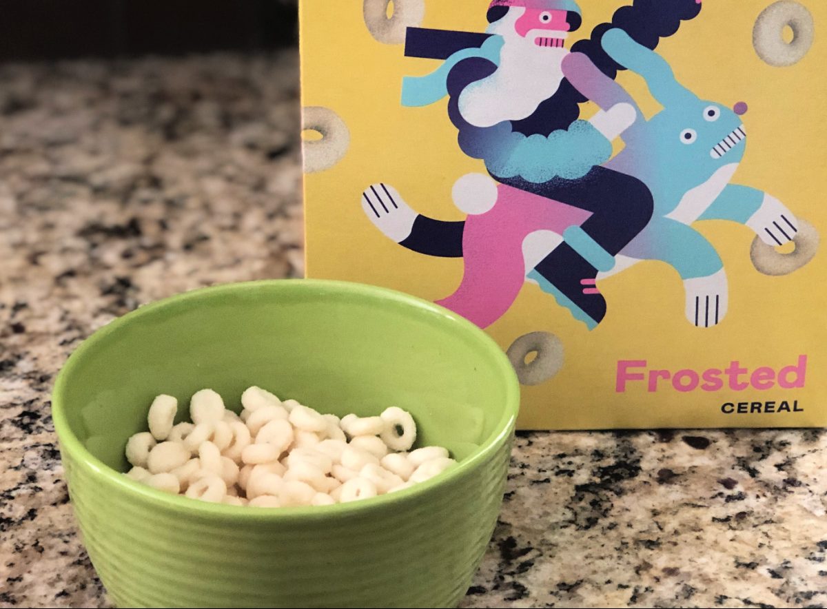 Frosted Magic Spoon Cereal, possibly the best keto cereal, in a bowl