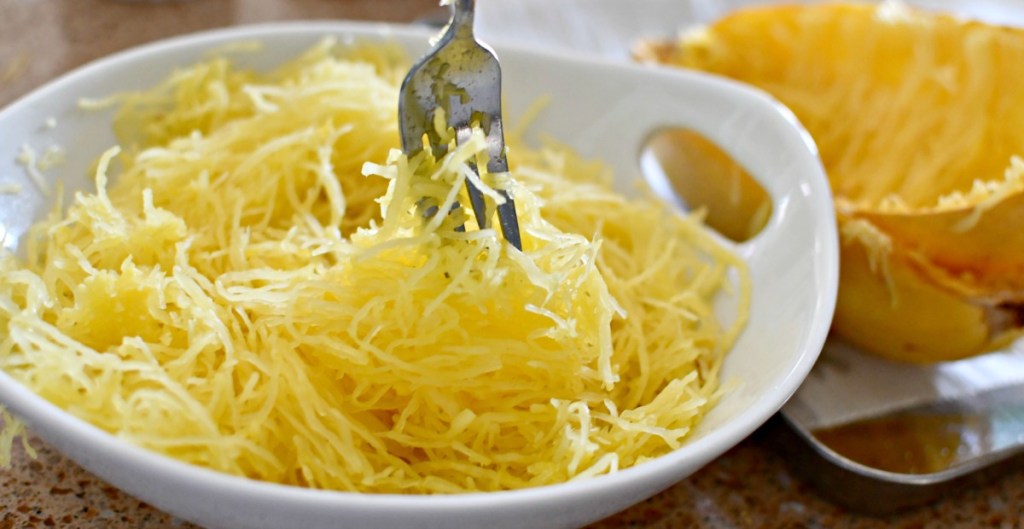 best ever spaghetti squash on a fork 