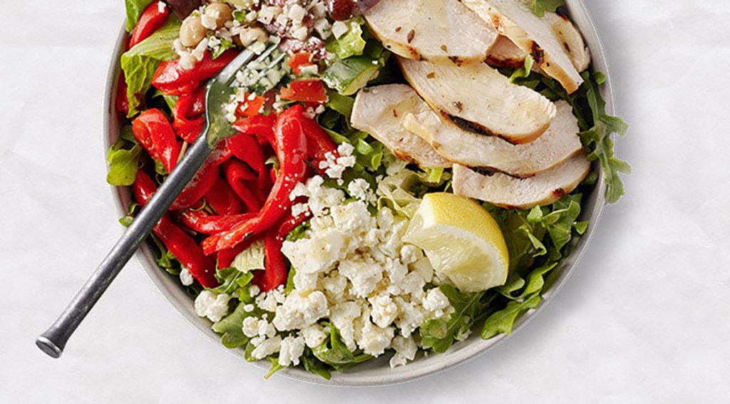 chicken cauliflower tabbouleh salad at starbucks