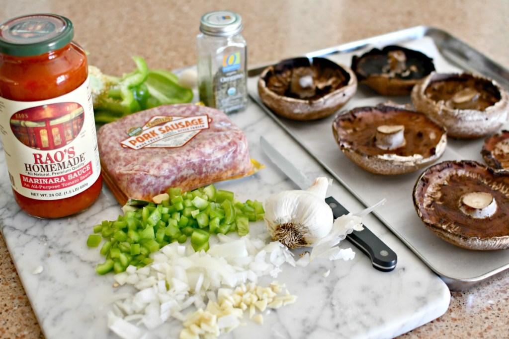 ingredients for keto stuffed mushrooms 