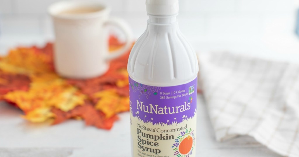 latte with NuNaturals Pumpkin Syrup