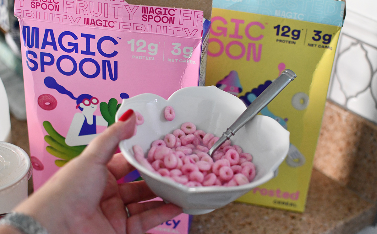 bowl of fruity magic spoon cereal