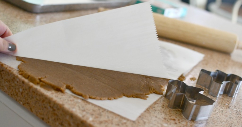 rolling keto gingerbread dough