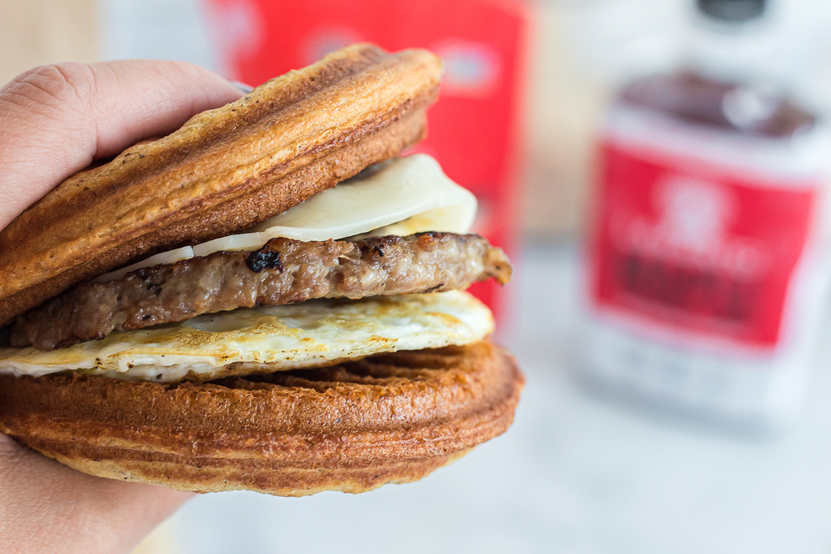 McDonald's Sausage McGriddle Breakfast Sandwich Keto Copycat Recipe