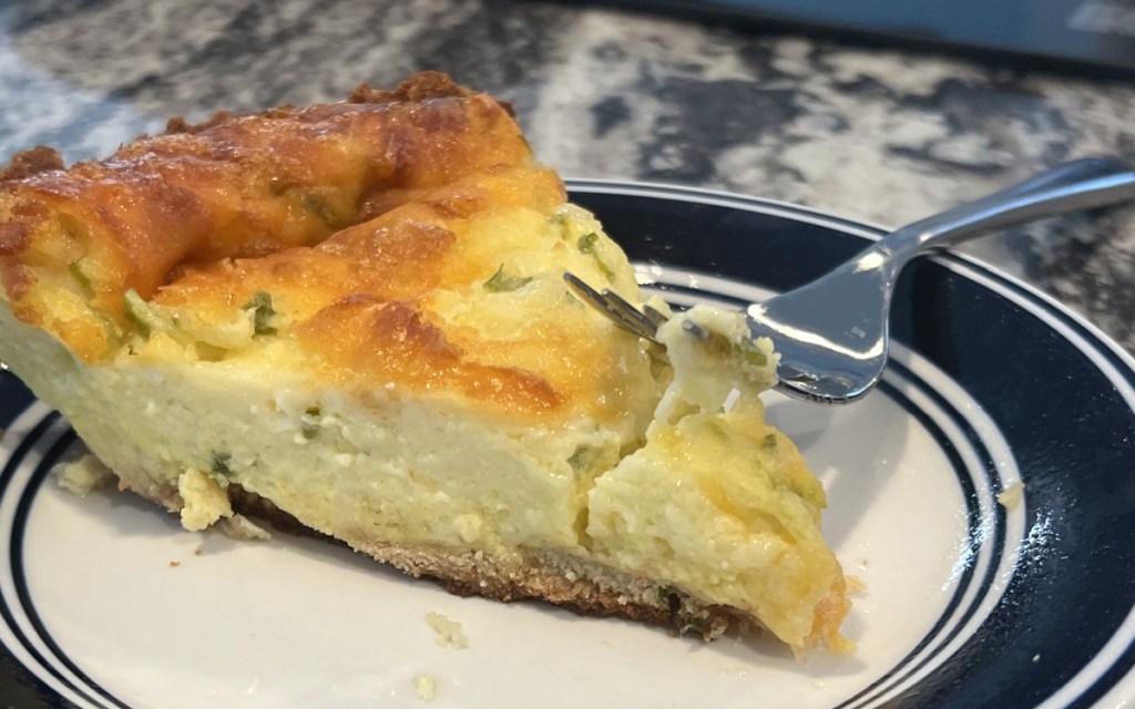 keto quiche recipe on a plate