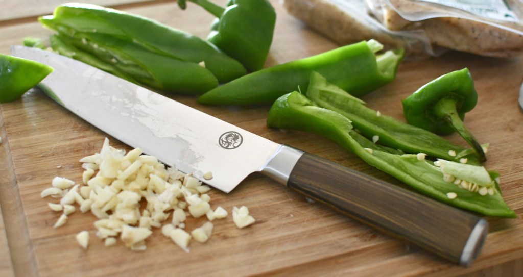 T·G·Y Knife on cutting board
