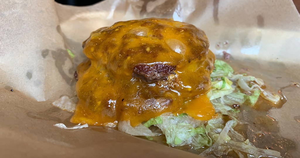 Burger without bun from Buffalo Wild Wings