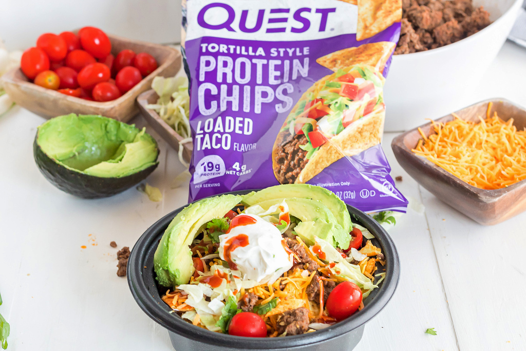 Quest Chips with walking taco bowl