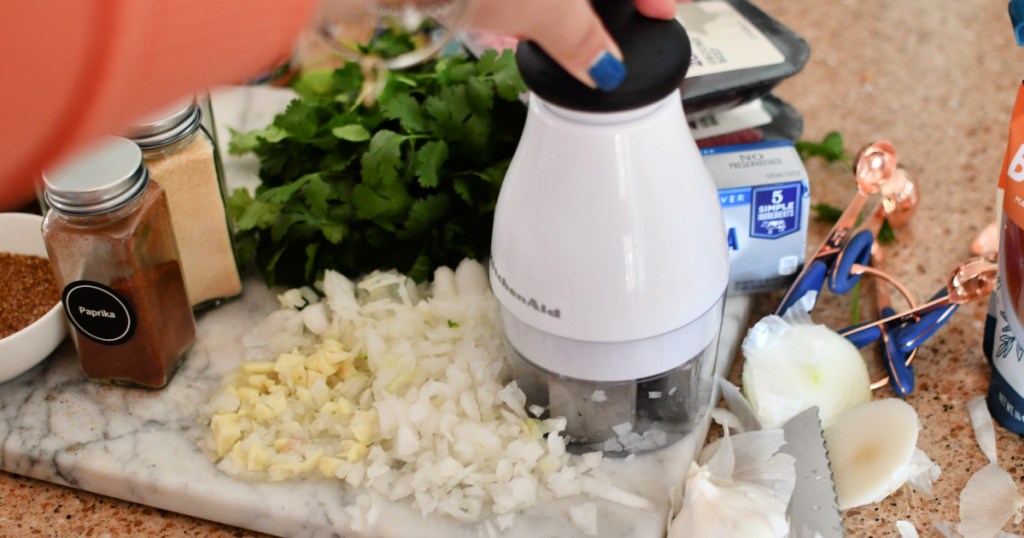 using a kitchenaid veggie chopper