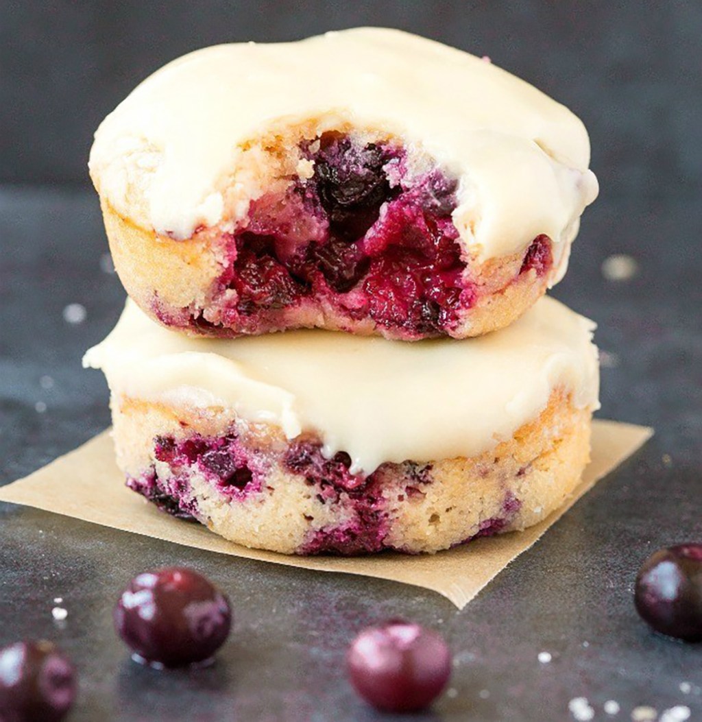 Baked blueberry donuts from The Big Man's World