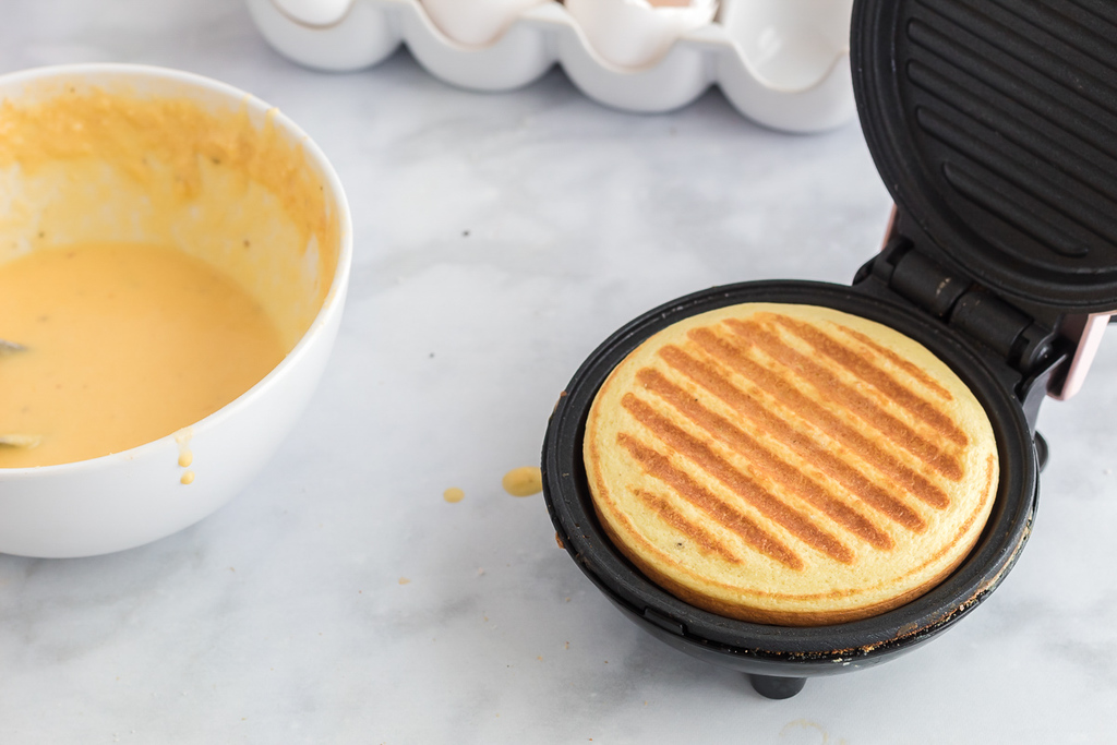 keto wonder bread chaffle in mini waffle maker