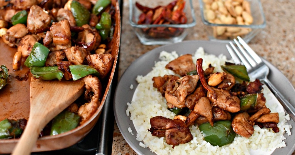 Enkla keto skillet kung pao kyckling