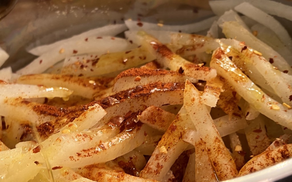 keto french fries seasoned