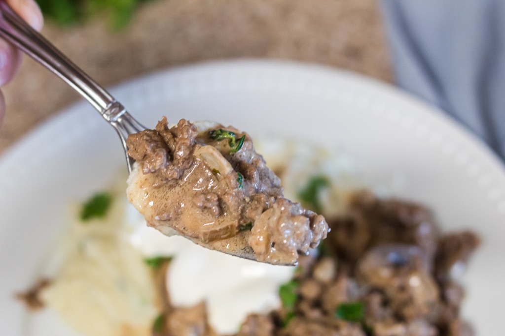 fork of beef stroganoff 