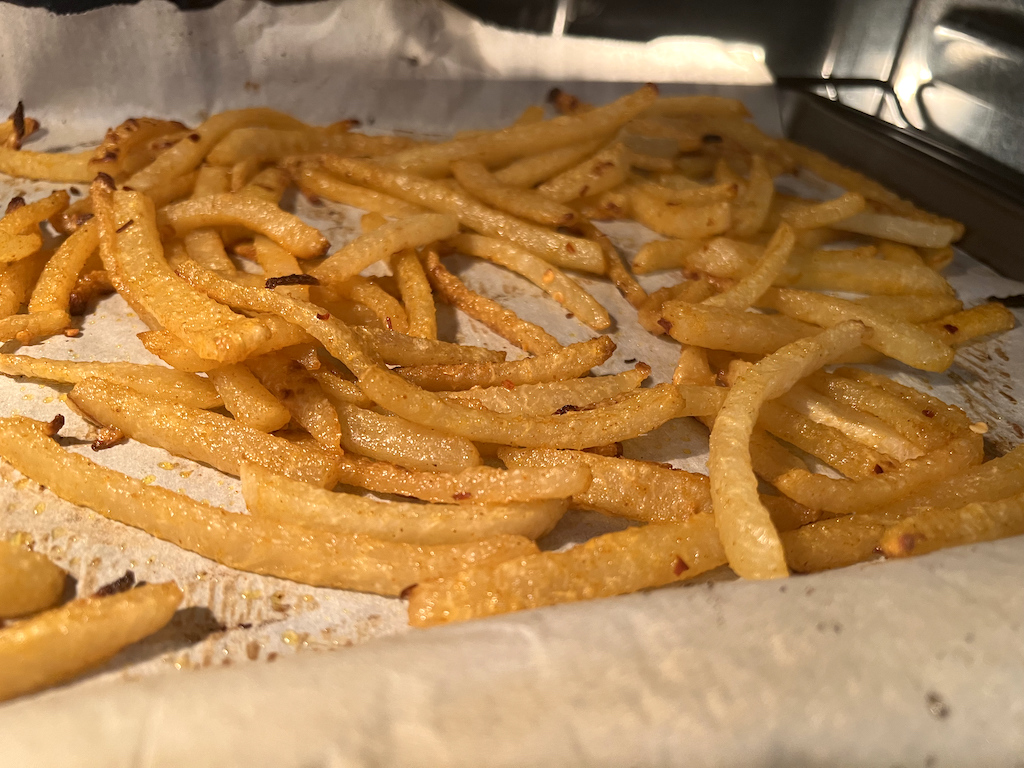 keto fries in pan 