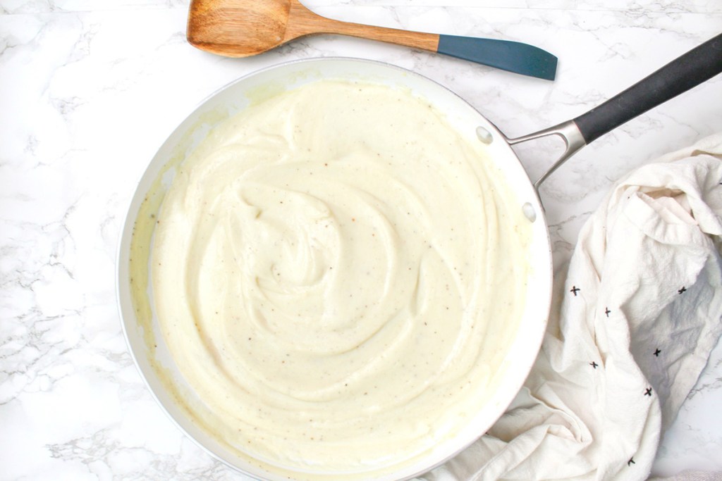Vegan creamy cauliflower sauce from This Savory Vegan