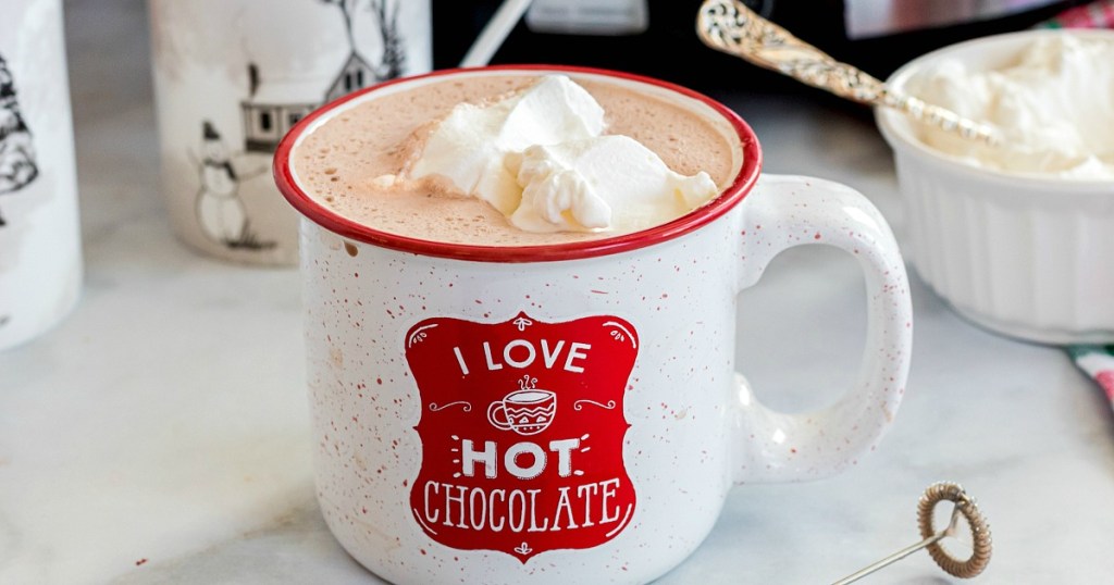 hot chocolate with whipped cream