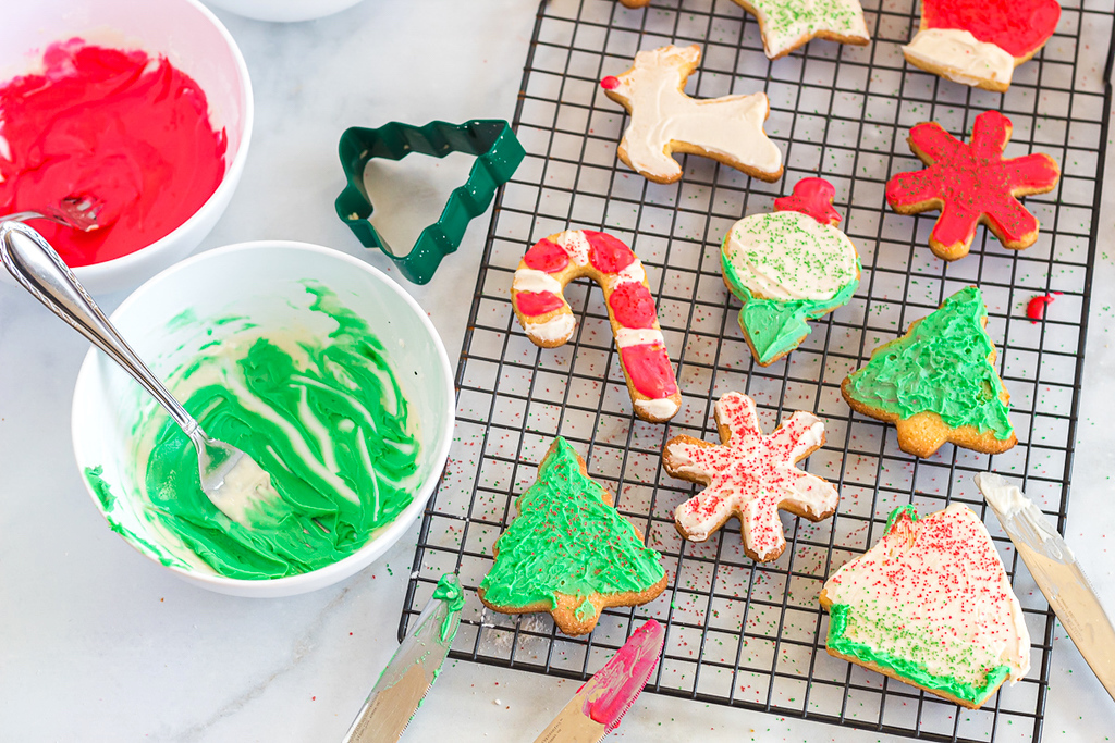 keto Christmas cookies with frosting 