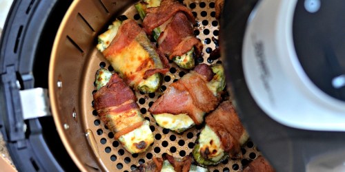 Keto Bacon-Wrapped Jalapeno Poppers in the Air Fryer | Only 3 Ingredients Needed