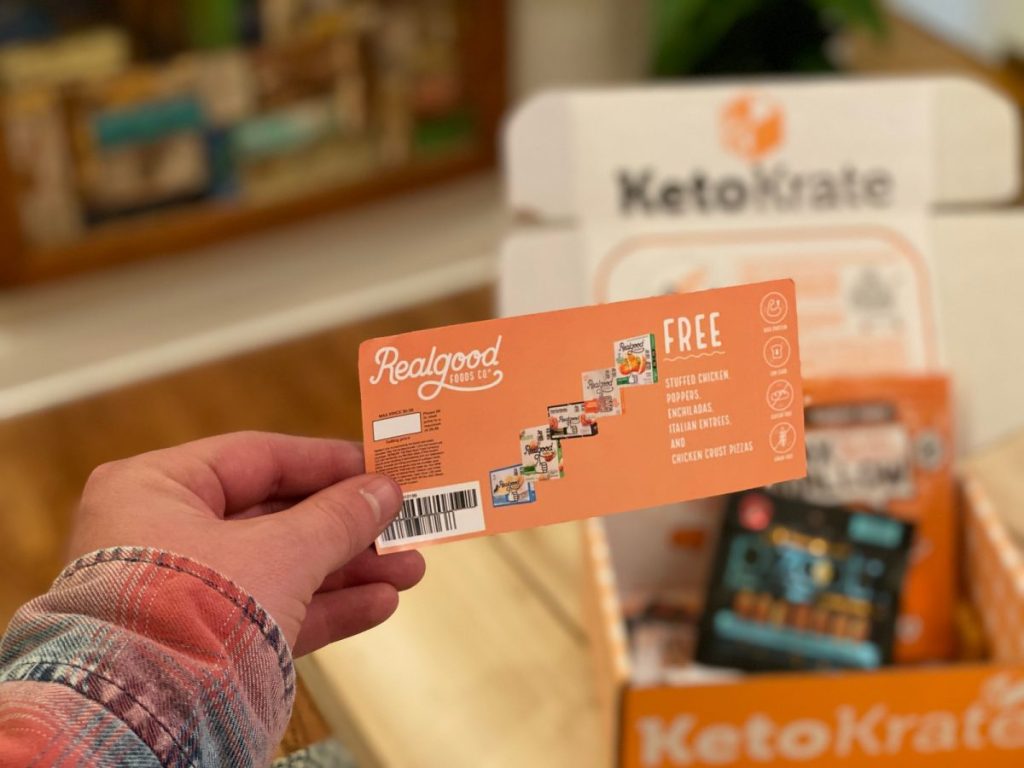 hand holding keto krate coupon