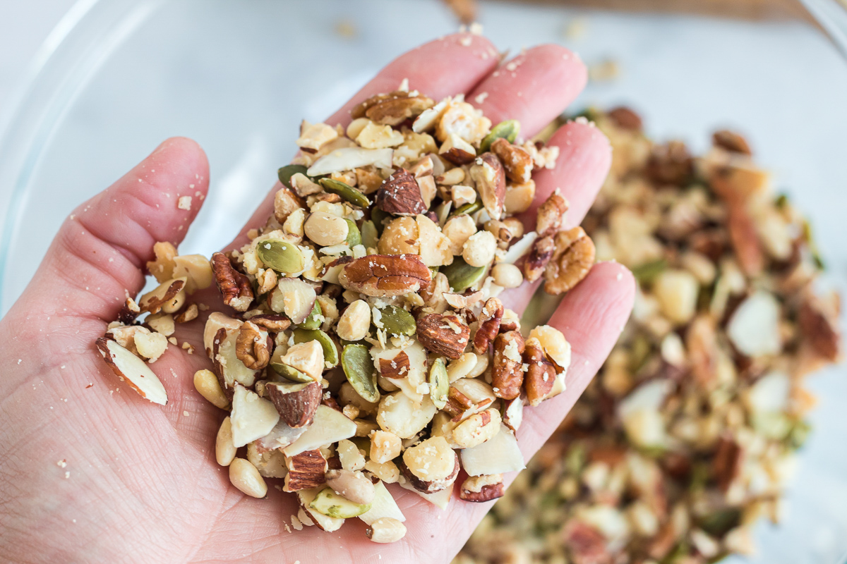 handful of mixed nuts and seeds