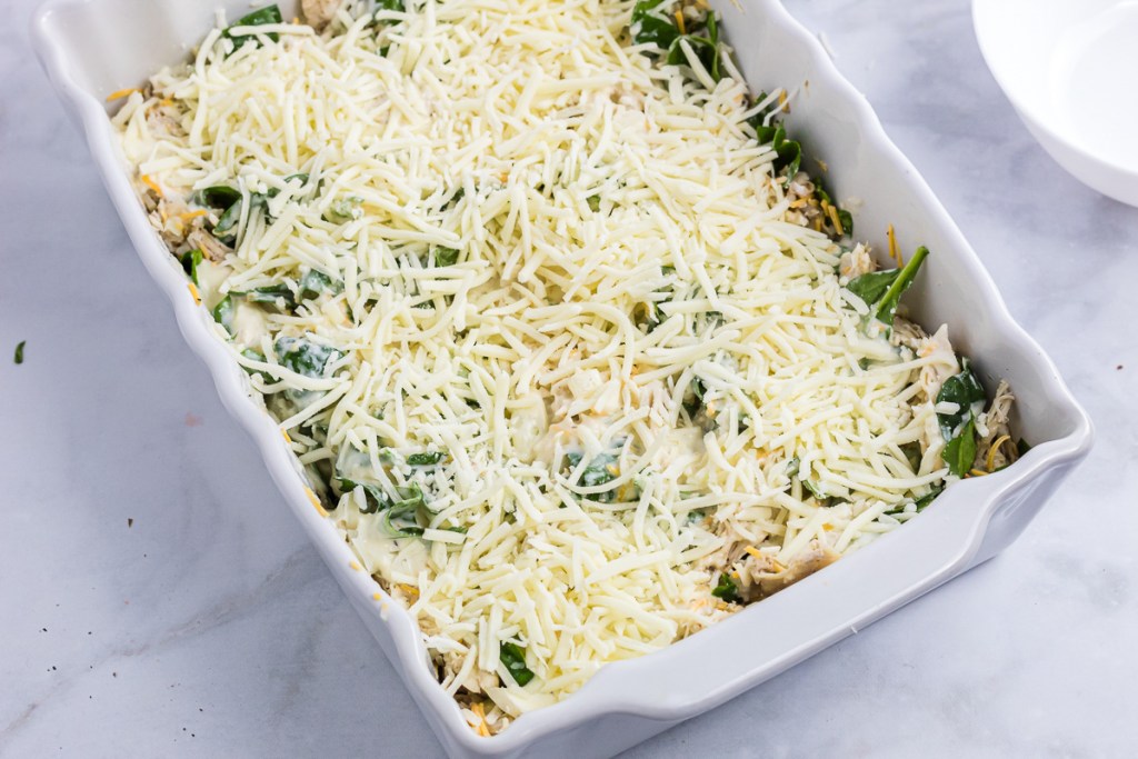 casserole ready to be baked in the oven