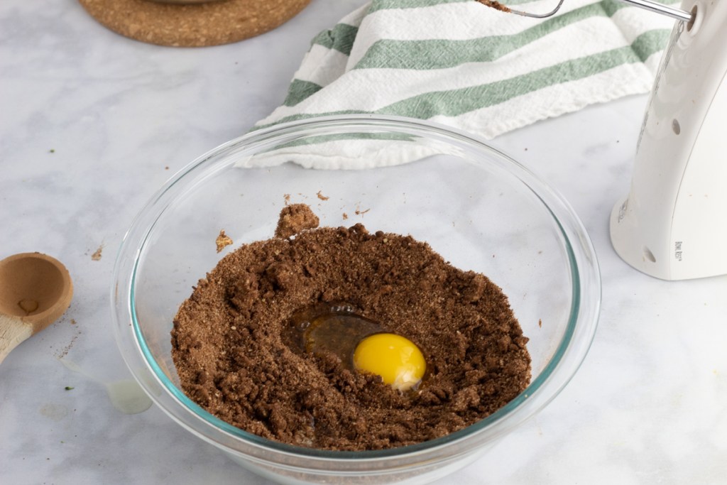 ingredients in bowl to make cookie batter
