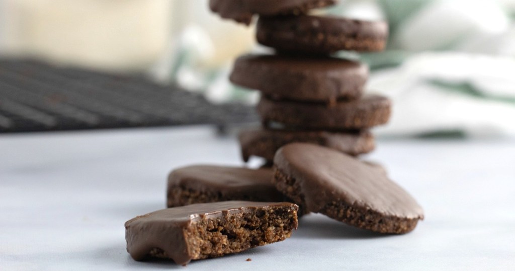 keto game day food thin mint cookie stacked